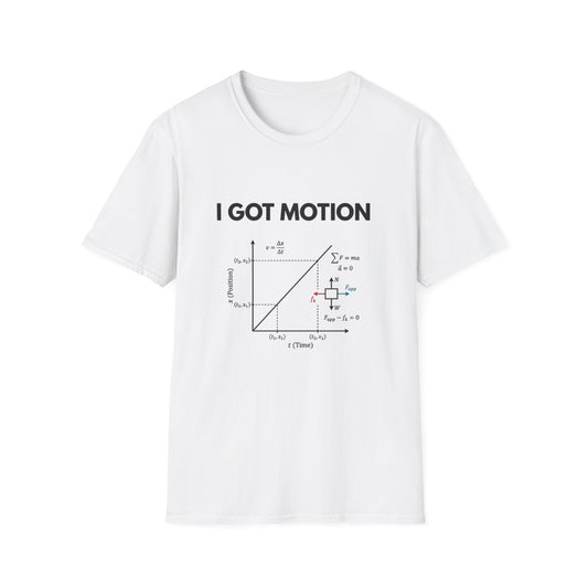 I Got Motion T-Shirt – Funny Physics Diagram Tee for STEM Students & Teachers