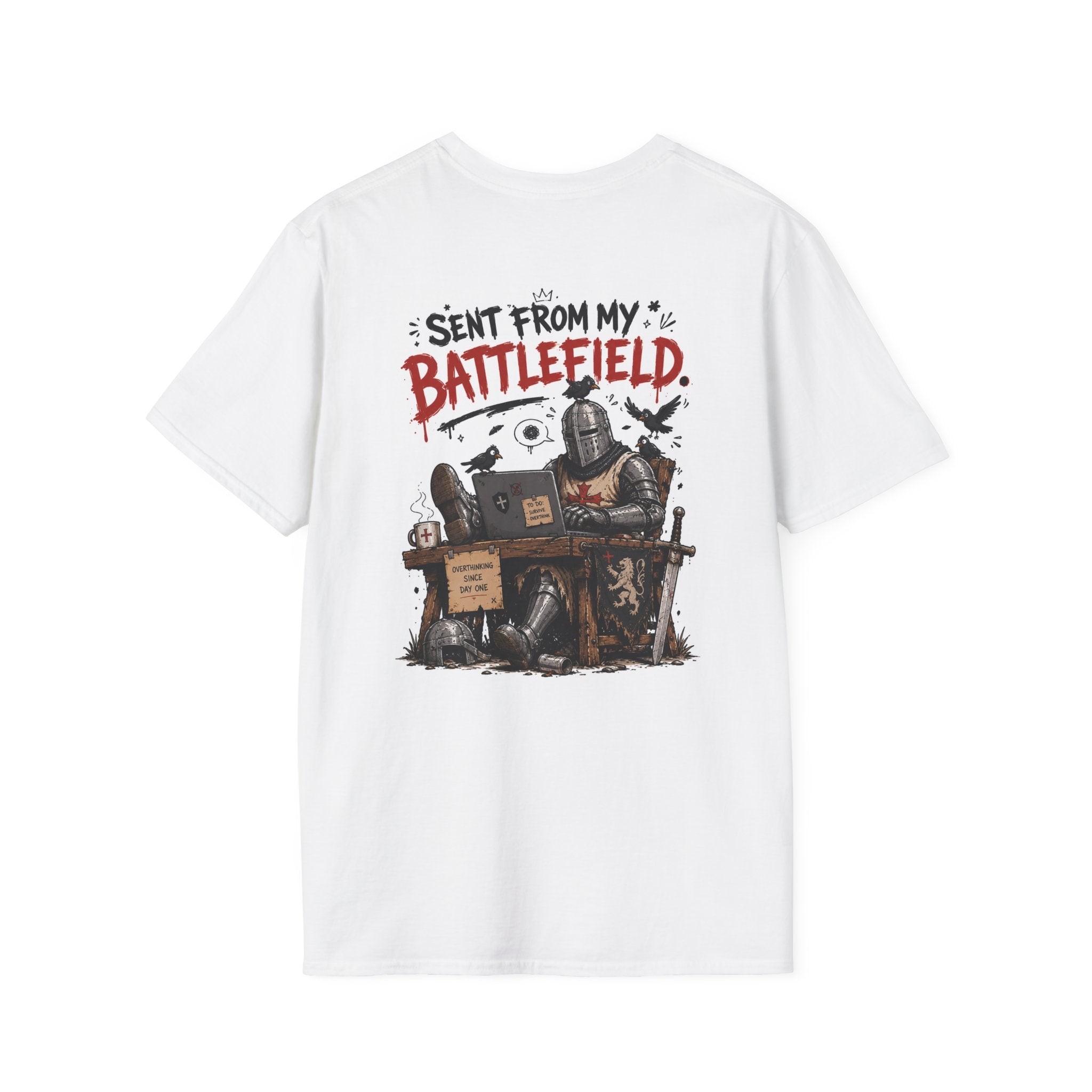 Knight Armor T‑Shirt — “The Anxiety Is Chronic but This Outfit Is Iconic” Graphic Tee
