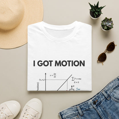 I Got Motion T-Shirt – Funny Physics Diagram Tee for STEM Students & Teachers