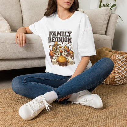 Family Reunion T‑Shirt — Funny Cartoon Feast Design for Family Gatherings