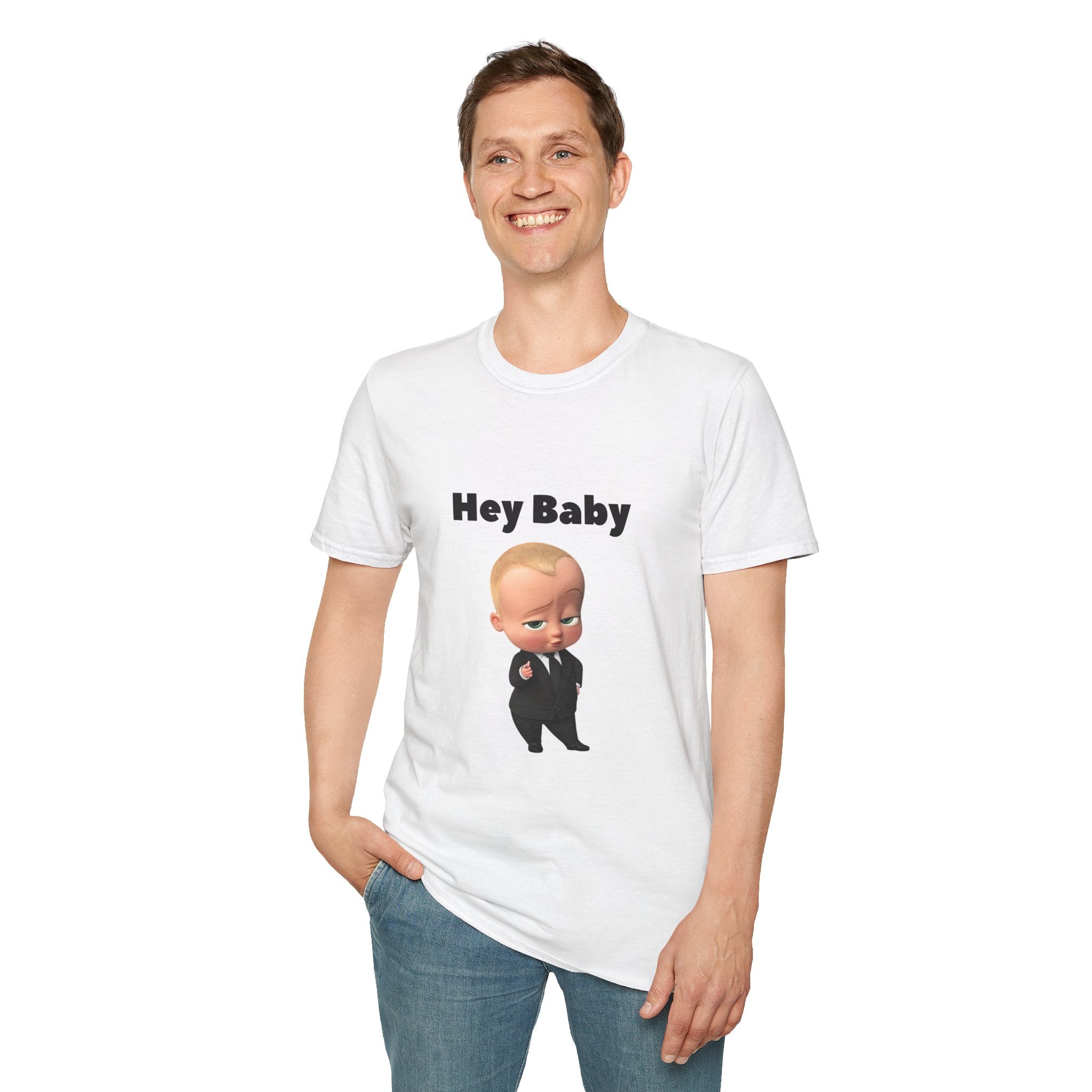 Graphic Tee - "Hey Baby" Boss Baby Cartoon T-Shirt
