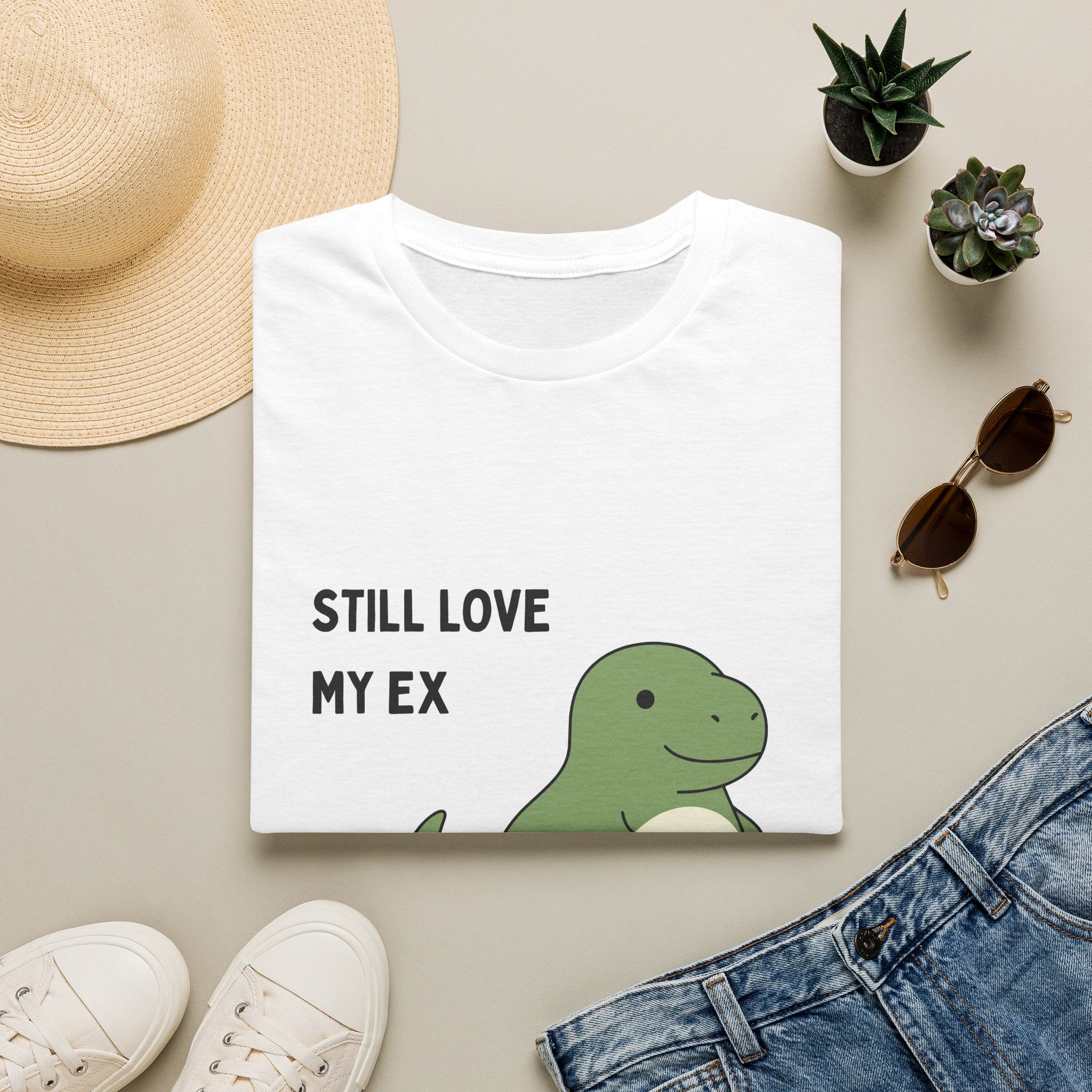 T-Shirt — 'Still Love My Ex' Cute Green Dino Tee