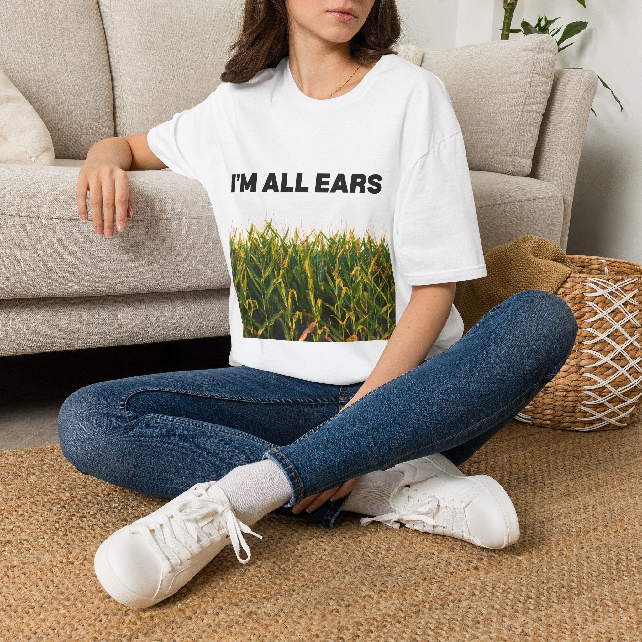 T-Shirt — "I'm All Ears" Cornfield Graphic Tee