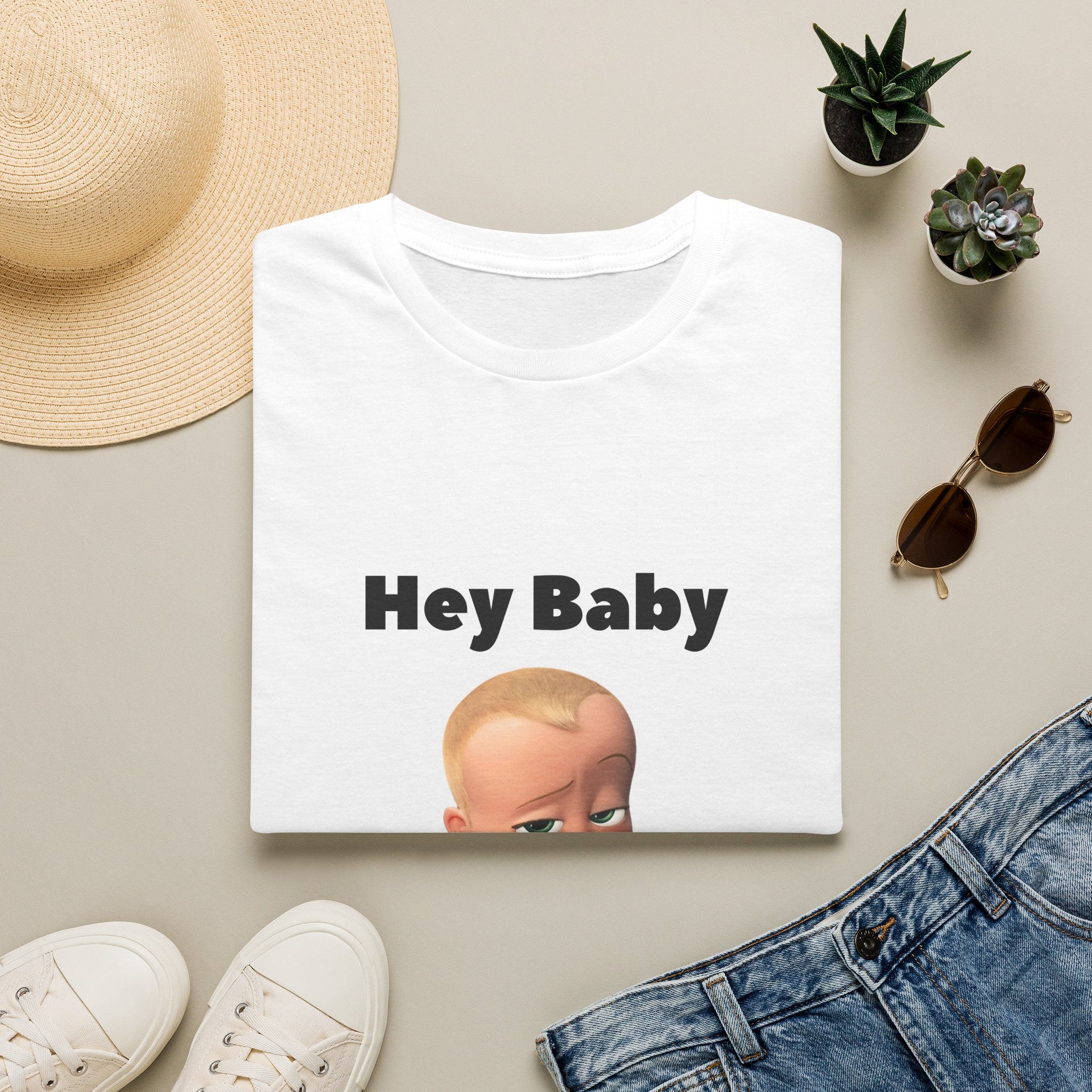 Graphic Tee - "Hey Baby" Boss Baby Cartoon T-Shirt