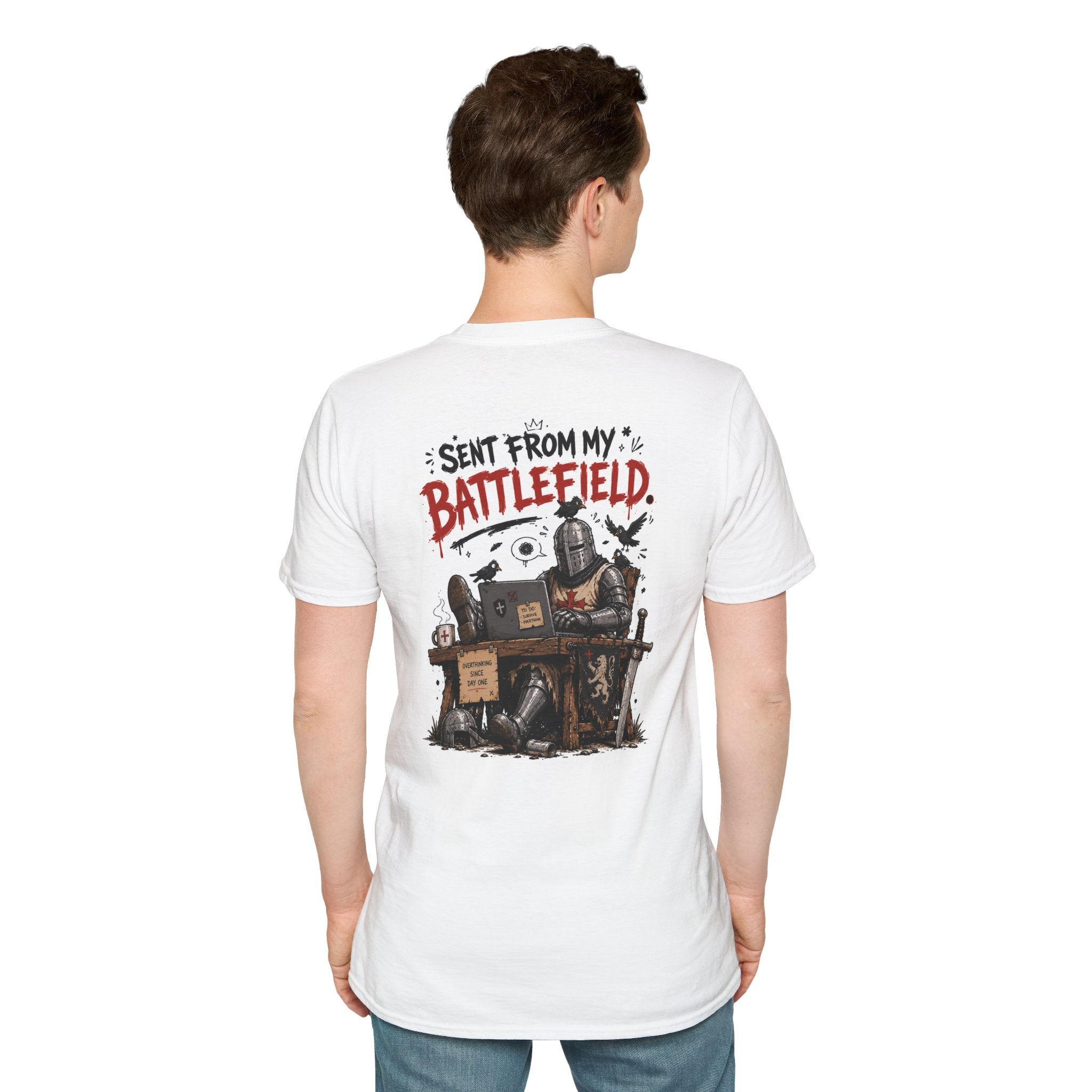 Knight Armor T‑Shirt — “The Anxiety Is Chronic but This Outfit Is Iconic” Graphic Tee