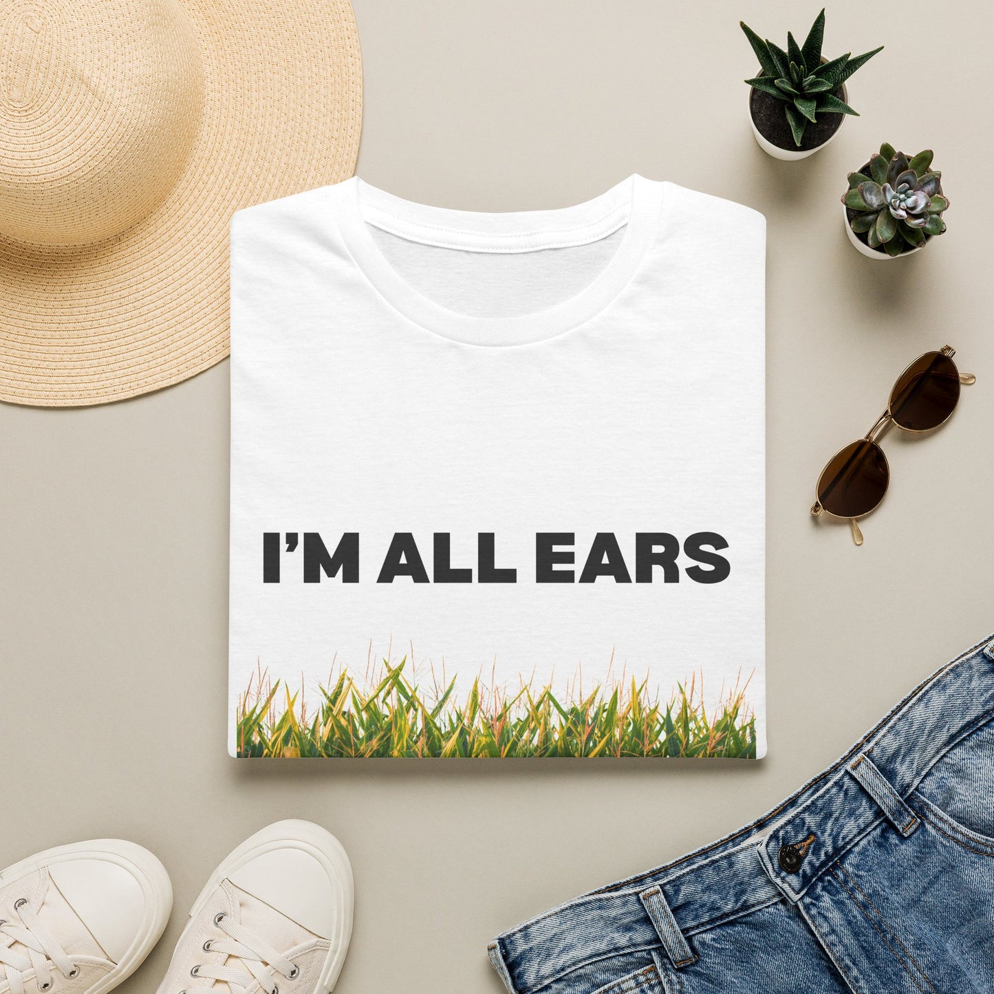 T-Shirt — "I'm All Ears" Cornfield Graphic Tee