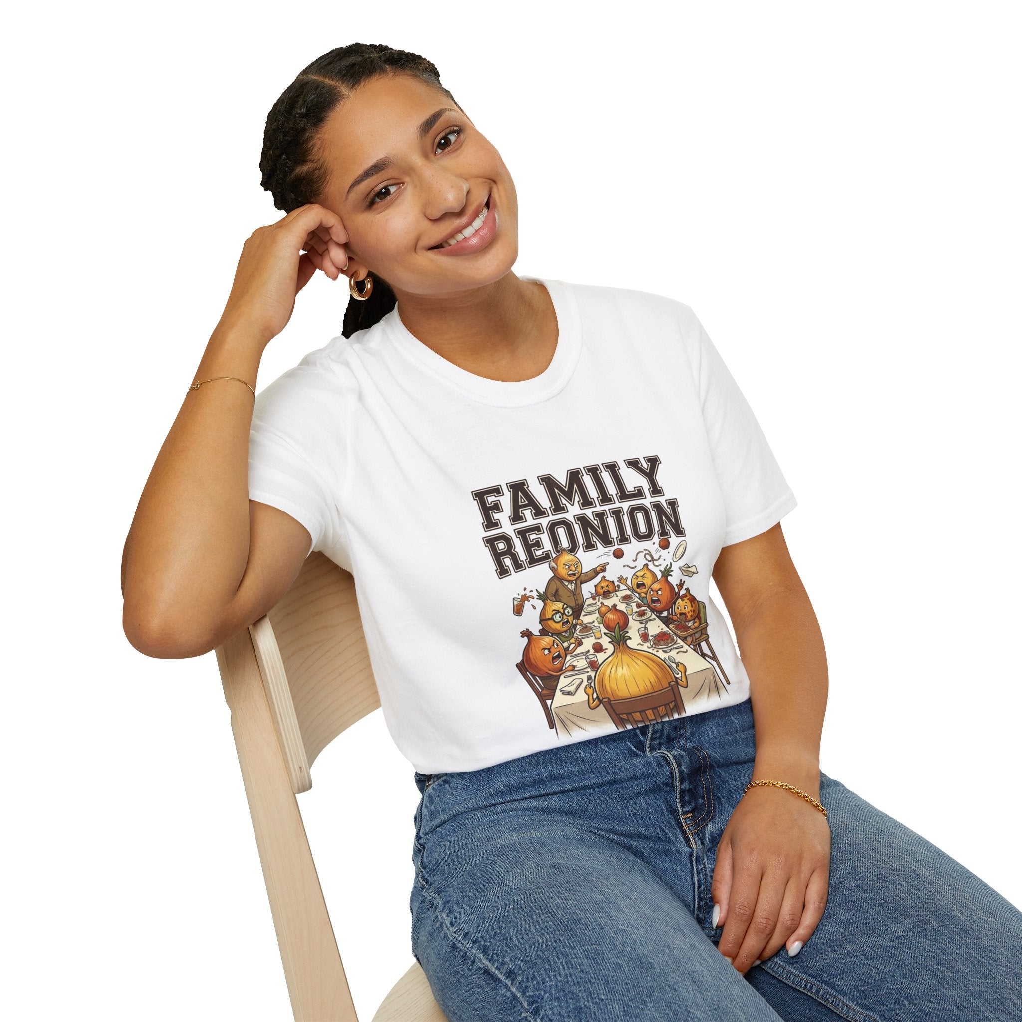Family Reunion T‑Shirt — Funny Cartoon Feast Design for Family Gatherings