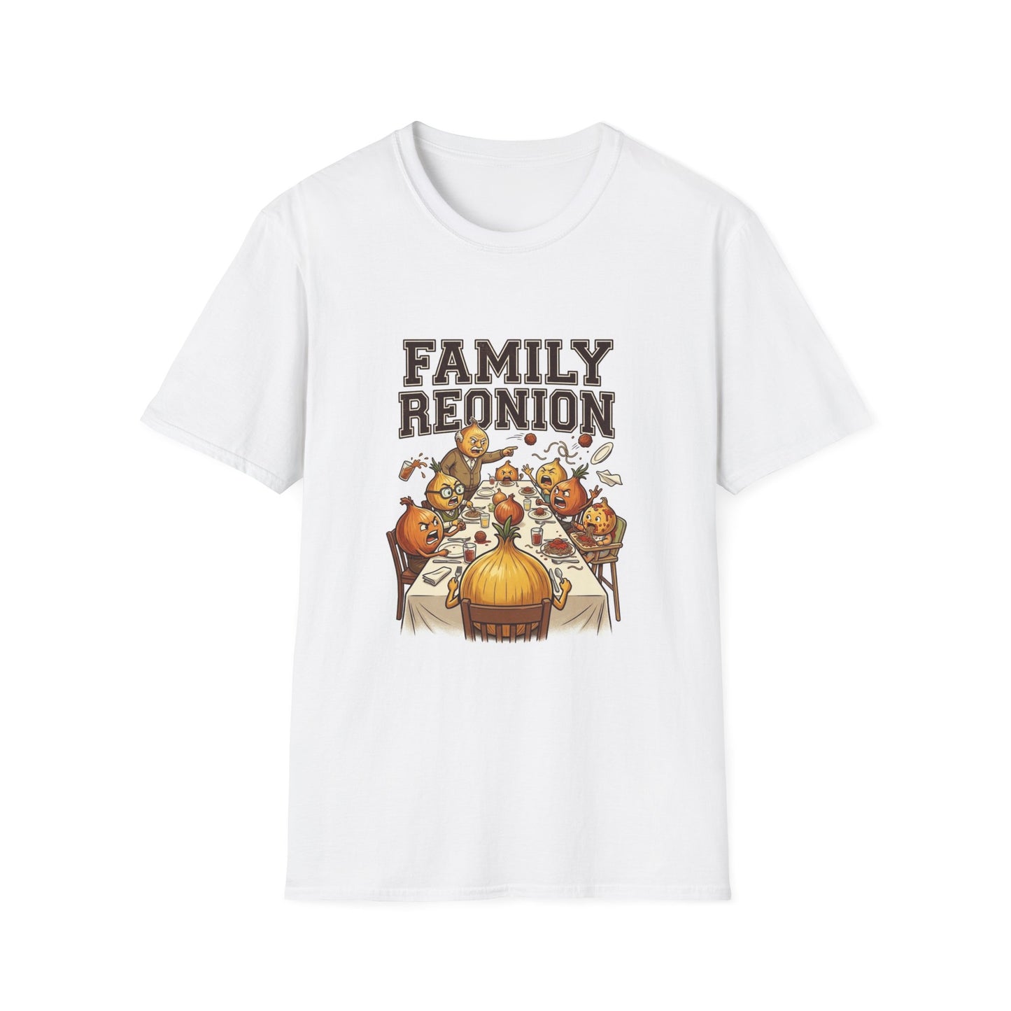 Family Reunion T‑Shirt — Funny Cartoon Feast Design for Family Gatherings
