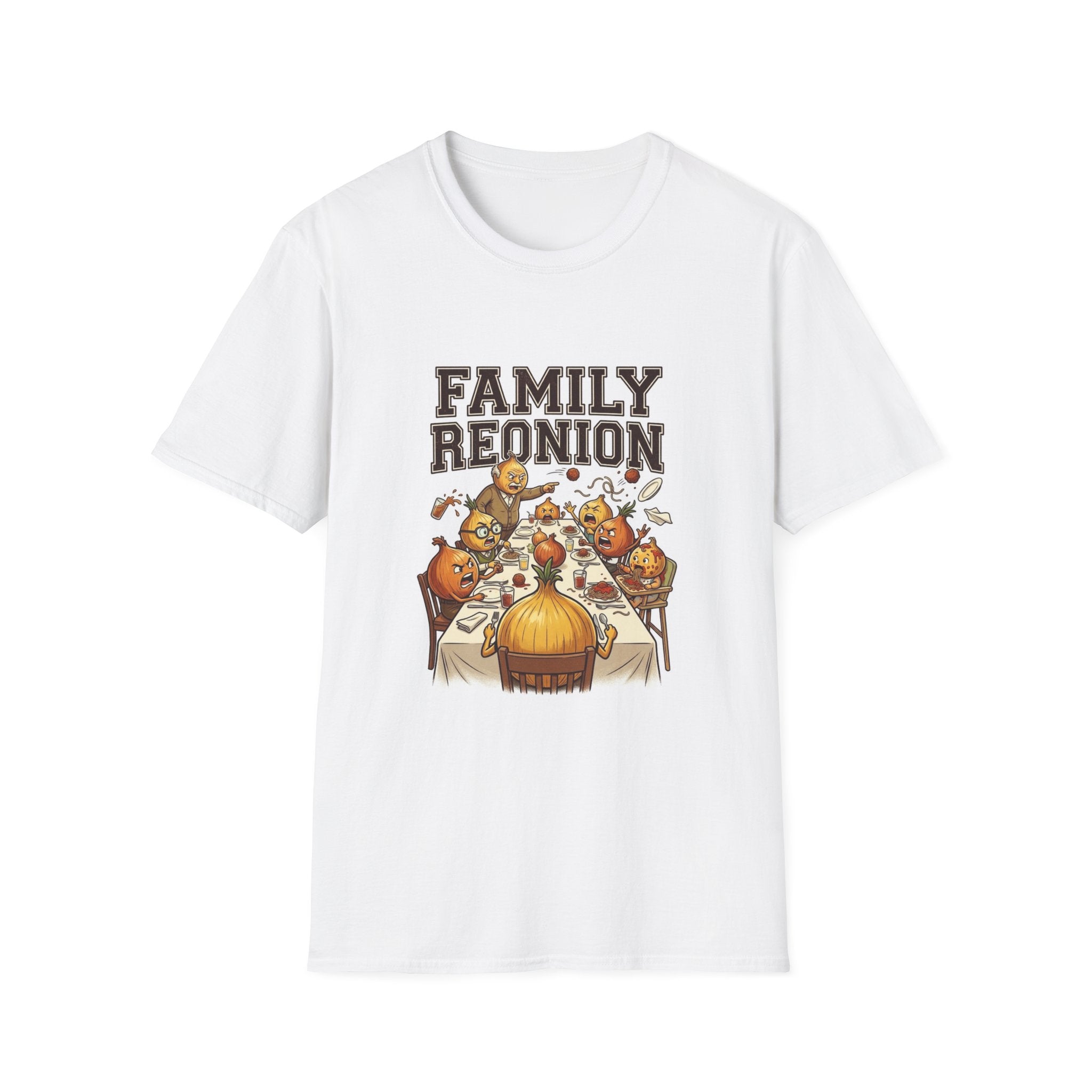 Family Reunion T‑Shirt — Funny Cartoon Feast Design for Family Gatherings